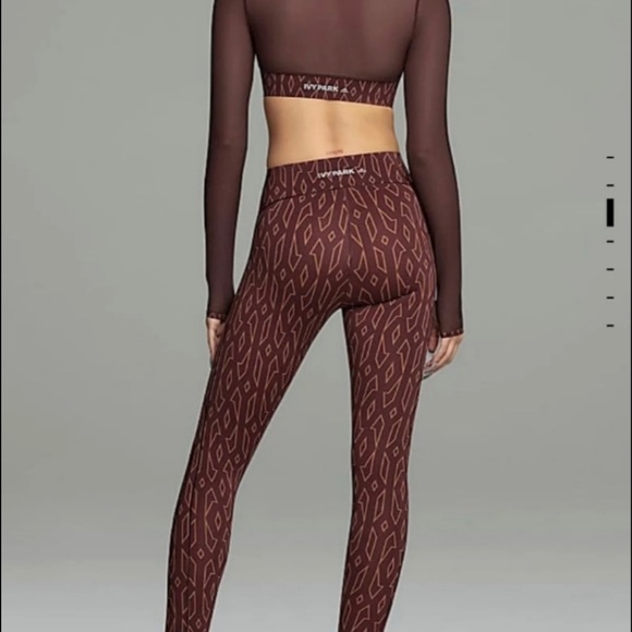 Ivy Park Monogram Sheer Panel Tights 